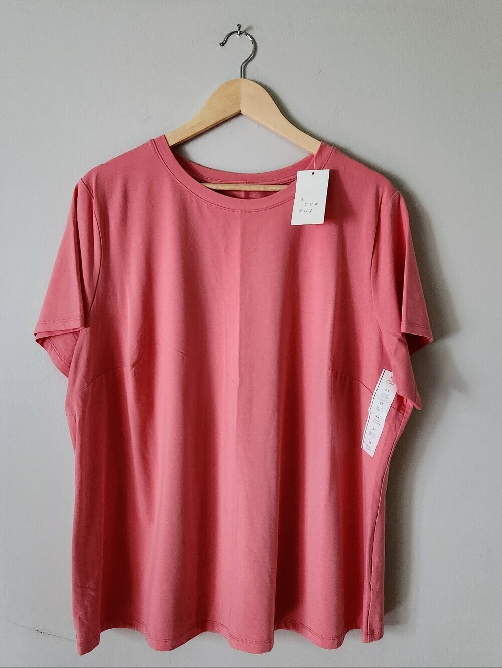 a new day Coral Pink Tee Sz 2X